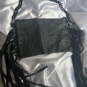 TAYLOR TYLER BLACK CHIC HOBO VEGAN LEATHER